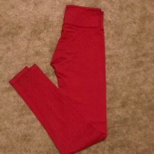 Red lululemon leggings